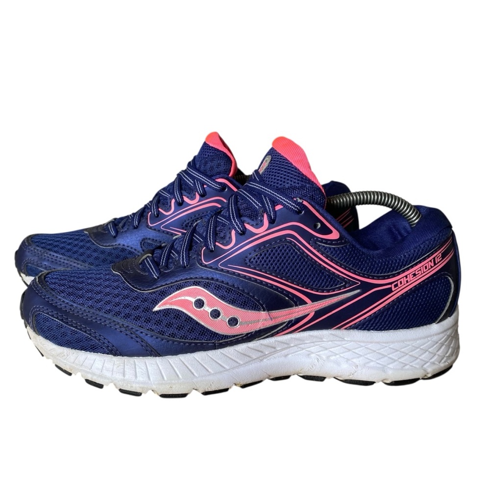 Saucony Cohesion 12 Running Shoe Womens 9 40.5 Purple Pink S10473 Low Walking